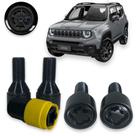 Kit Trava Parafuso Roda Antifurto 1011B Cabeça Giratória Preto Jeep Renegade