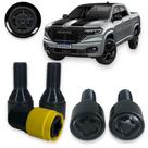 Kit Trava Parafuso Roda Antifurto 1013B Cabeça Giratória Preto Dodge Ram Rampage