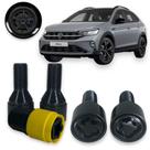 Kit Trava Parafuso Roda Antifurto 1013B Cabeça Giratória Preto Volkswagen Nivus