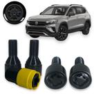 Kit Trava Parafuso Roda Antifurto 1013B Cabeça Giratória Preto Volkswagen Taos