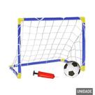 Kit trave golzinho futebol rede e bola brinquedo crianças me