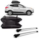 Kit Travessa Teto Ix35 Hyundai Prata Com Maleiro 270 Litros