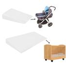 Kit Travesseiro Antirrefluxo De Bebê Para Berço e Carrinho Espuma Anatômica Capa Micropercal Macio
