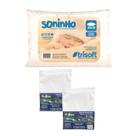 Kit Travesseiro Bebê 30x40 com Capa Protetora Impermeável