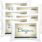 Kit Travesseiro Bonjour Ortobom - Kit com 6 Unidades 50x70 - Fibra Siliconizada - SUPER MACIOS
