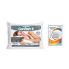 Kit Travesseiro Confort 5 e Capa Impermeável Faiber Flex