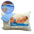 Kit Travesseiro Infantil + Fronha Azul Macia Antialérgica