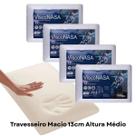 kit Travesseiro ViscoNASA Apollo 13cm Altura Anatômico Macio Antialérgico e Termossensível
