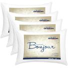 Kit Travesseiros 04 Peças Bonjour Fibra Siliconizada em Microfibra 70cm x 50cm - Ortobom