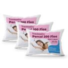 Kit Travesseiros 3 Peças 100 Algodão 200 Fios 50 Cm x 70 Cm-149BR