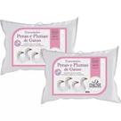 Kit Travesseiros 95% Penas e 5% Plumas de Ganso 50 x 70 cm