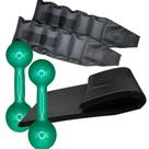 Kit Treine em Casa - Colchonete + Par de Tornozeleira 3 Kg + Par de Halteres de 3 Kg