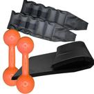 Kit Treine em Casa - Colchonete + Par de Tornozeleira 4 Kg + Par de Halteres de 4 Kg Kit Treine em Casa - Colchonete + Par de Tornozeleira 4 Kg + Par de Halteres de 4 Kg