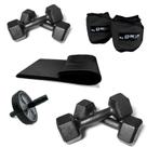 Kit Treino Colchonete + Caneleira 5kg + Halter 2 e 5kg +Roda Kit Treino Colchonete + Caneleira 5kg + Halter 2 e 5kg +Roda
