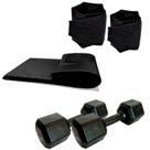 Kit Treino Colchonete Par Caneleira 5kg Par Halter 4kg Treino em Casa