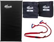 Kit treino funcional elástico extensor exercícios tornozeleira de peso 2 kg colchonete para academia Kit treino funcional elástico extensor exercícios tornozeleira de peso 2 kg colchonete para academia