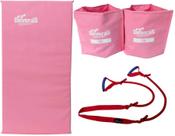 Kit treino funcional elástico extensor exercícios tornozeleira de peso 2 kg colchonete para academia