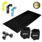 Kit Treino - Par Caneleira 5 Kg- Cada + Colchonete + Kit Mini Band + Par Halter 2 Kg Cada