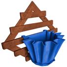Kit Treliça e Vaso de parede - Jardim Vertical - Plástico reciclado - Treliça Argila
