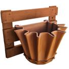 Kit Treliça e Vaso de parede - Jardim Vertical - Plástico reciclado - Treliça Argila