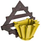 Kit Treliça e Vaso de parede - Jardim Vertical - Plástico reciclado - Treliça Marrom