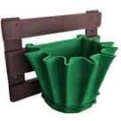 Kit Treliça e Vaso de parede - Jardim Vertical - Plástico reciclado - Treliça Marrom