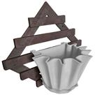 Kit Treliça e Vaso de parede - Jardim Vertical - Plástico reciclado - Treliça Marrom