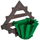 Kit Treliça e Vaso de parede - Jardim Vertical - Plástico reciclado - Treliça Marrom Kit Treliça e Vaso de parede - Jardim Vertical - Plástico reciclado - Treliça Marrom