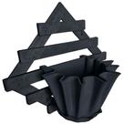 Kit Treliça e Vaso de parede - Jardim Vertical - Plástico reciclado - Treliça Preto