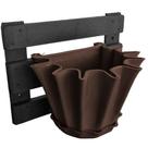 Kit Treliça e Vaso de parede - Jardim Vertical - Plástico reciclado - Treliça Preto