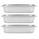 Kit Três Cubas Gastronomica Padrão Gn 1/3 65mm Inox sem Alça Weck Kit Três Cubas Gastronomica Padrão Gn 1/3 65mm Inox sem Alça Weck