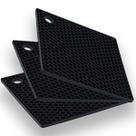 Kit Três Descanso Quadrado Preto 17cm Weck Kit Três Descanso Quadrado Preto 17cm Weck