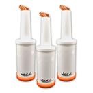 Kit Três Garrafas Store'n Pour 1 Litro Laranja Weck