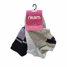 Kit Três Pares De Meia Cano Baixo Rikam