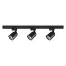 Kit Três Spots P/ Trilho De Sobrepor Led Conector Modelo 1 Branco 3000K/6000K PRETO 3000K/6000K