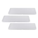 Kit Três Travessa de Melamina Retangular Empilhável c/ rebaixo 27 x 15,2 x 1,4 cm WECK