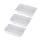 Kit Três Travessas de Melamina Gourmet 25 x 15 x 7cm WECK