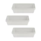 Kit Três Travessas de Melamina Retangular Funda 22,6 x 14,5 x 5,7cm WECK