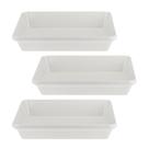 Kit Três Travessas de Melamina Retangular Funda 30 x 22,5 x 5,7cm WECK