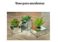 Kit Três Vasos De Plantas Com Acabamento Acrílico Kit Três Vasos De Plantas Com Acabamento Acrílico