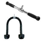 Kit Tríceps Pulley Puxador Corda + Puxador Barra Reta Cromada C/ Giro Kit Tríceps Pulley Puxador Corda + Puxador Barra Reta Cromada C/ Giro