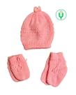 Kit Tricô 3 Peças Touca, Luva e Sapatinho Para Bebê Antialérgico