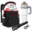 Kit Trilha e Camping com Mochila Térmica, Copo Térmico 1200ml e Lanterna Tática