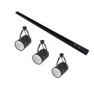 Kit Trilho 1 Metro Com 3 Spots Nordecor Classic Par 30 E27 Bivolt Preto Kit Trilho 1 Metro Com 3 Spots Nordecor Classic Par 30 E27 Bivolt Preto