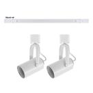 Kit trilho 1m + 2 spots GU10/MR16 Branco Troca lâmpada