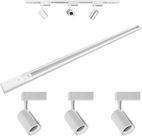 Kit TRILHO 1M + 3 spots 7w branco quente ou frio - Cor BRanco