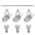Kit Trilho 1M + 3 Spots Classic Branco + 3 Lâmpadas PAR20 9W - Nordecor