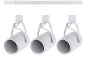 Kit trilho 1m 3 spots Par20 E27 Branco Troca lâmpada Rosca