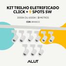 Kit Trilho Click Alut Avant 1m 2m 3m 3, 6 ou 9 Spots 5W 3000K 6500K Bivolt Branco Preto Kit Trilho Click Alut Avant 1m 2m 3m 3, 6 ou 9 Spots 5W 3000K 6500K Bivolt Branco Preto
