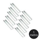 Kit Trilho DIN Liso Zincado para Montagem Elétrica 1m